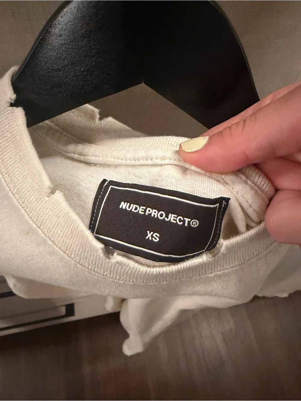 Cream Logo Crewneck T-Shirt